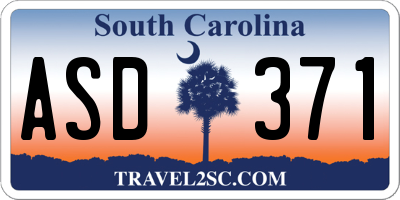 SC license plate ASD371