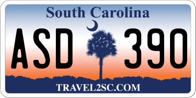 SC license plate ASD390