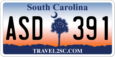 SC license plate ASD391