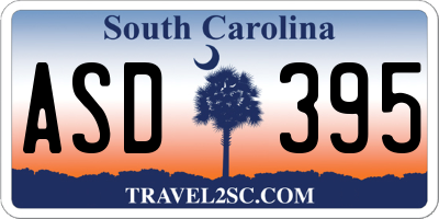 SC license plate ASD395