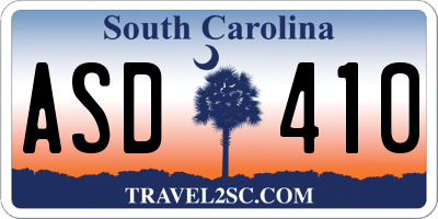 SC license plate ASD410