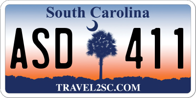 SC license plate ASD411