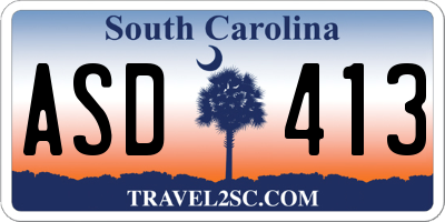 SC license plate ASD413