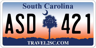 SC license plate ASD421