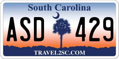 SC license plate ASD429
