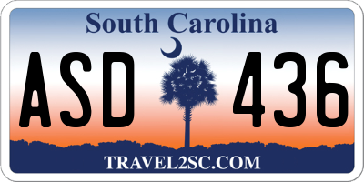 SC license plate ASD436