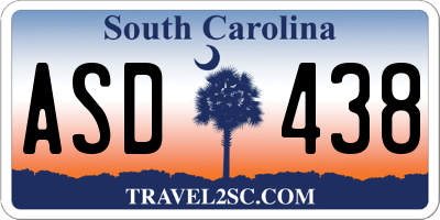SC license plate ASD438