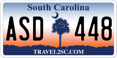 SC license plate ASD448