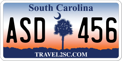 SC license plate ASD456