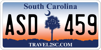 SC license plate ASD459