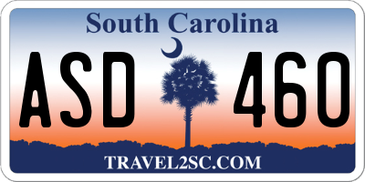 SC license plate ASD460