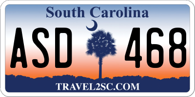 SC license plate ASD468