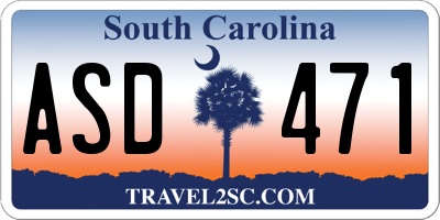 SC license plate ASD471