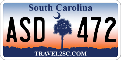 SC license plate ASD472