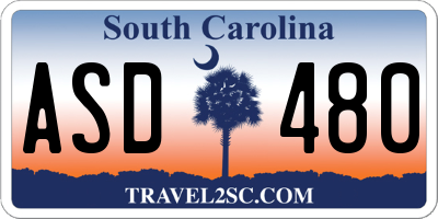 SC license plate ASD480