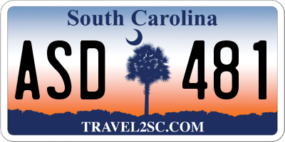 SC license plate ASD481