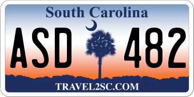 SC license plate ASD482