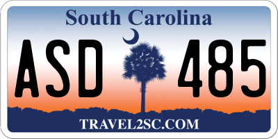 SC license plate ASD485