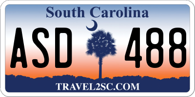 SC license plate ASD488