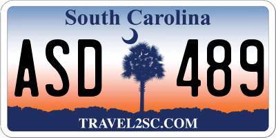 SC license plate ASD489