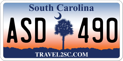 SC license plate ASD490