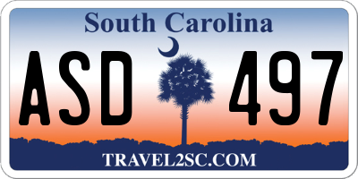 SC license plate ASD497