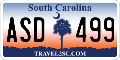 SC license plate ASD499