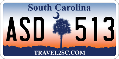 SC license plate ASD513