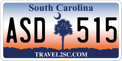 SC license plate ASD515