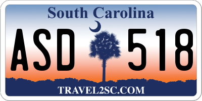 SC license plate ASD518