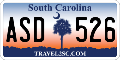 SC license plate ASD526