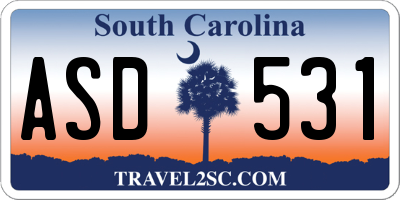 SC license plate ASD531