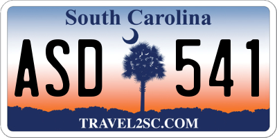 SC license plate ASD541