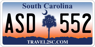 SC license plate ASD552