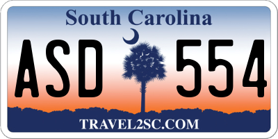 SC license plate ASD554