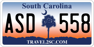 SC license plate ASD558
