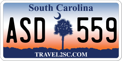 SC license plate ASD559