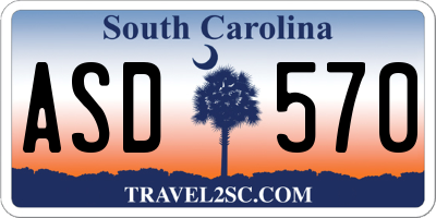 SC license plate ASD570
