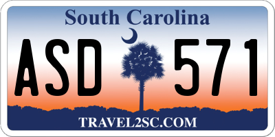 SC license plate ASD571