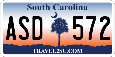 SC license plate ASD572