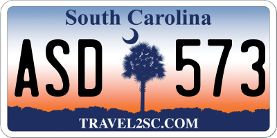 SC license plate ASD573