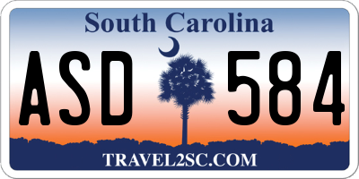 SC license plate ASD584