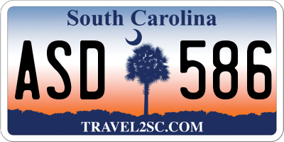 SC license plate ASD586