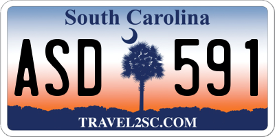 SC license plate ASD591
