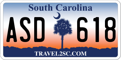 SC license plate ASD618