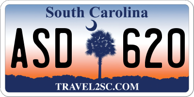 SC license plate ASD620
