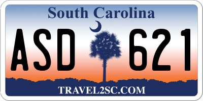 SC license plate ASD621