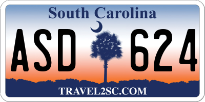 SC license plate ASD624