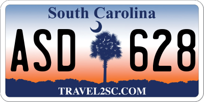 SC license plate ASD628