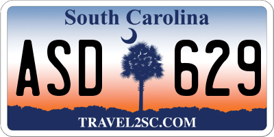 SC license plate ASD629